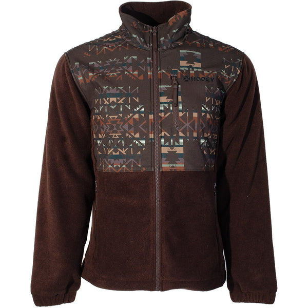 Youth "Hooey Tech Fleece Jacket" Brown/Aztec