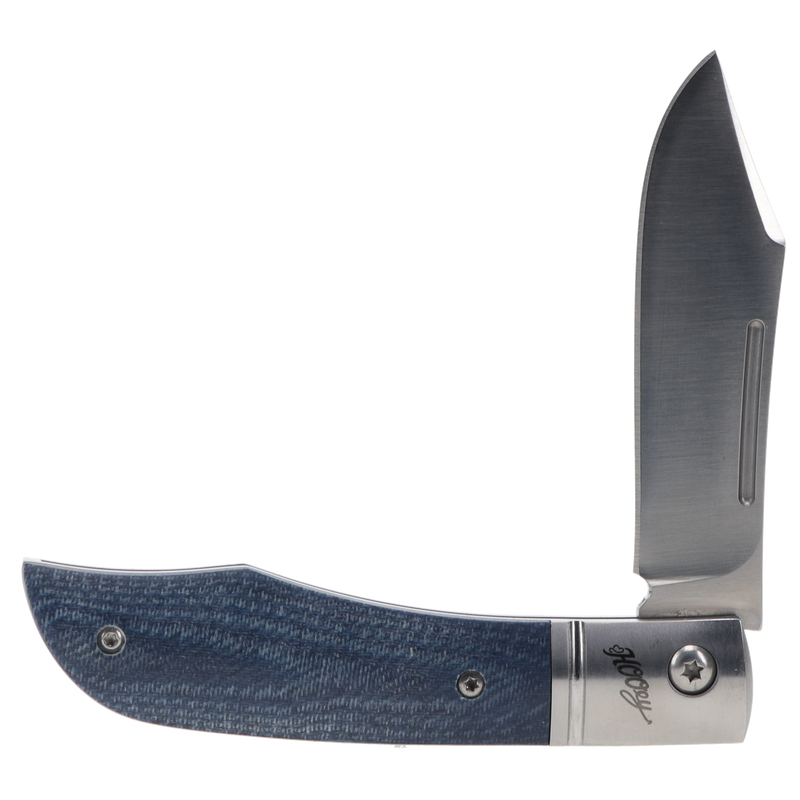 back of the blue denim flipper knife