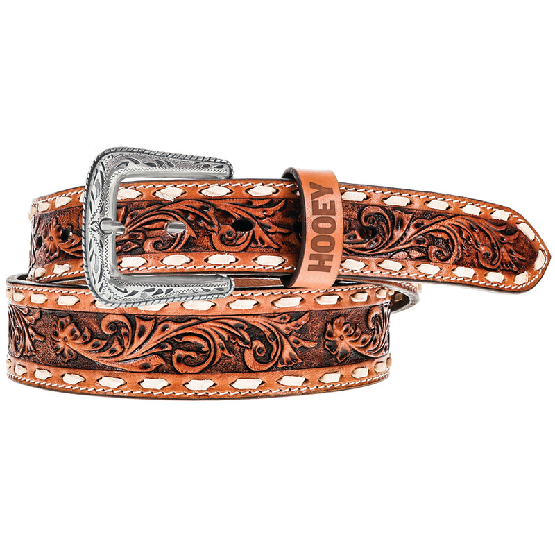 tooled leather belt