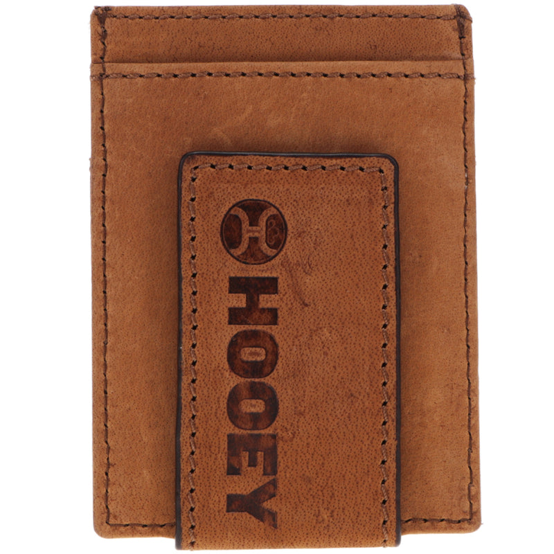 "Monterey" Money Clip Brown w/ Aztec Embossed Print