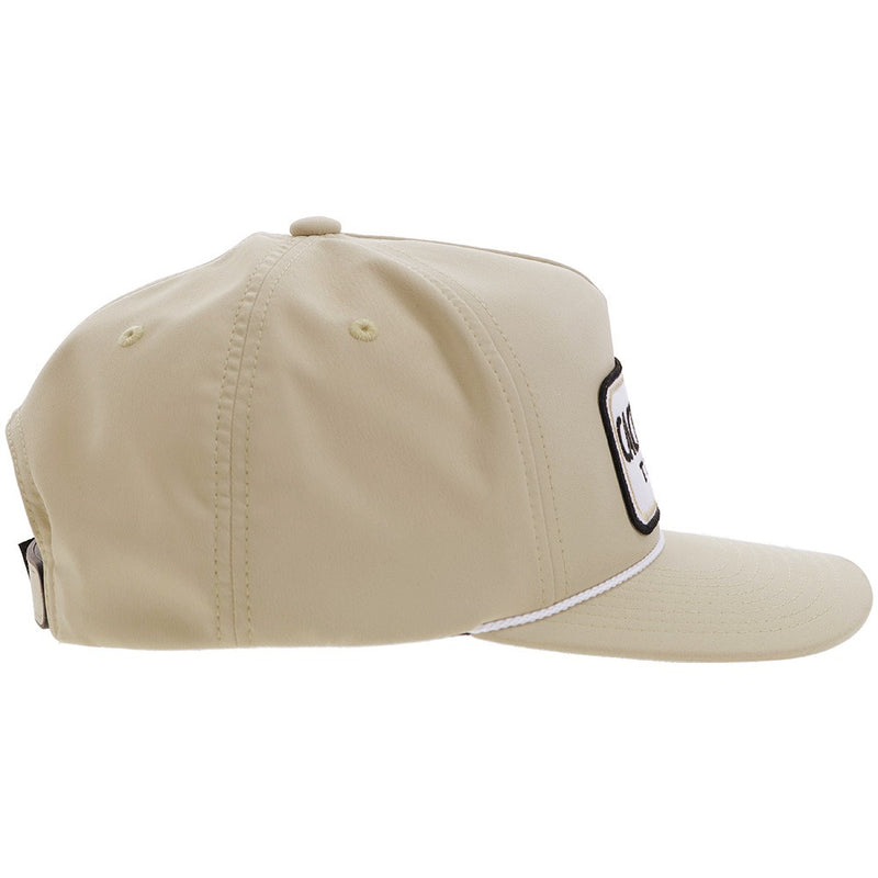 "CR104" Cactus Ropes Hat Tan w/Black/White Patch