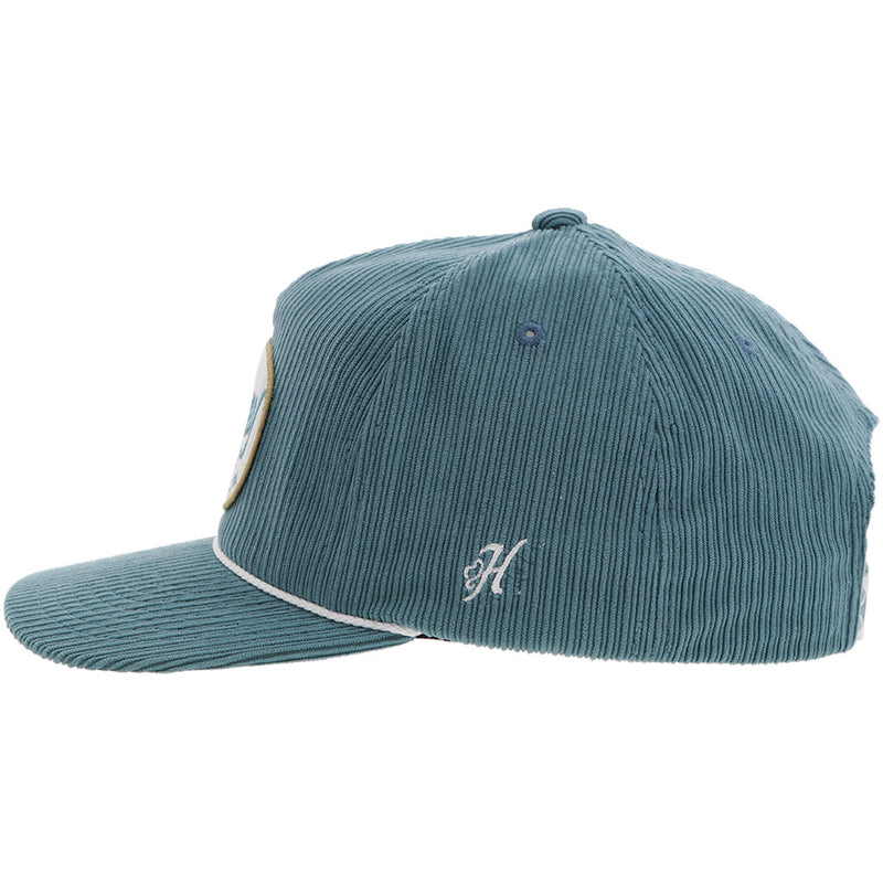 "Local" Hooey Hat Teal Corduroy w/White/Teal/Tan Patch