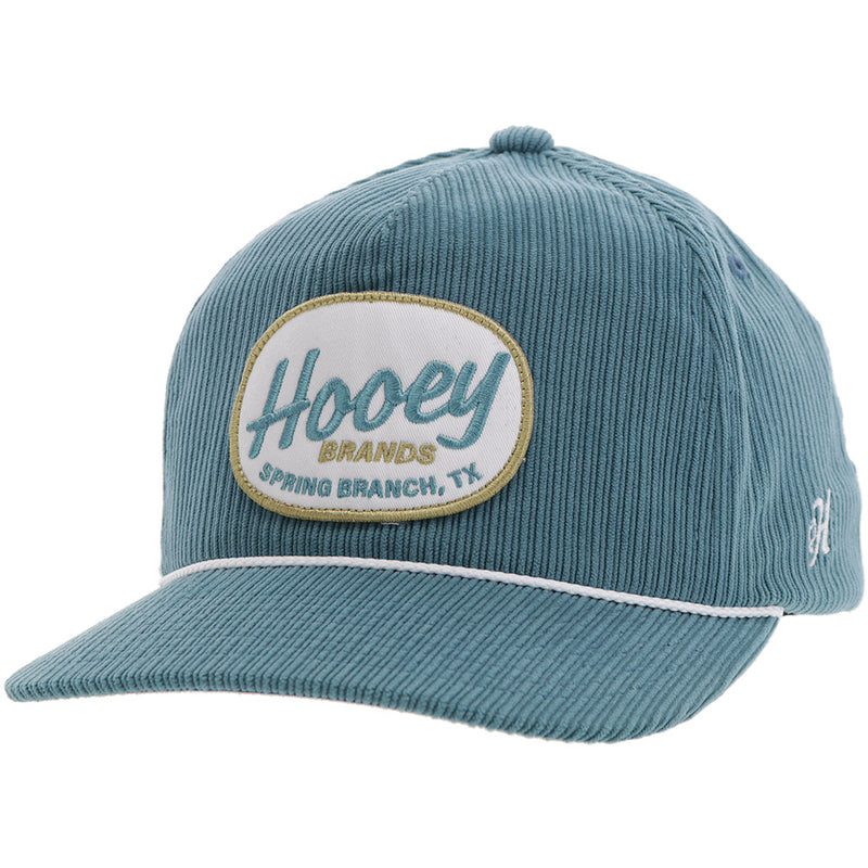 "Local" Hooey Hat Teal Corduroy w/White/Teal/Tan Patch