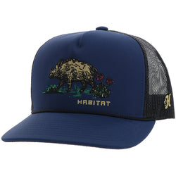 "Habitat" Hat Blue/Black w/Multi Color Hog Logo