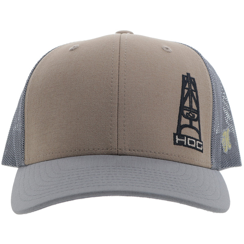 "HOG" Hat Tan/Grey w/Black Logo