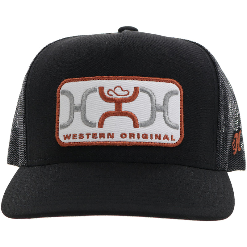 "Loop" Hooey Hat Black w/White/Orange Patch