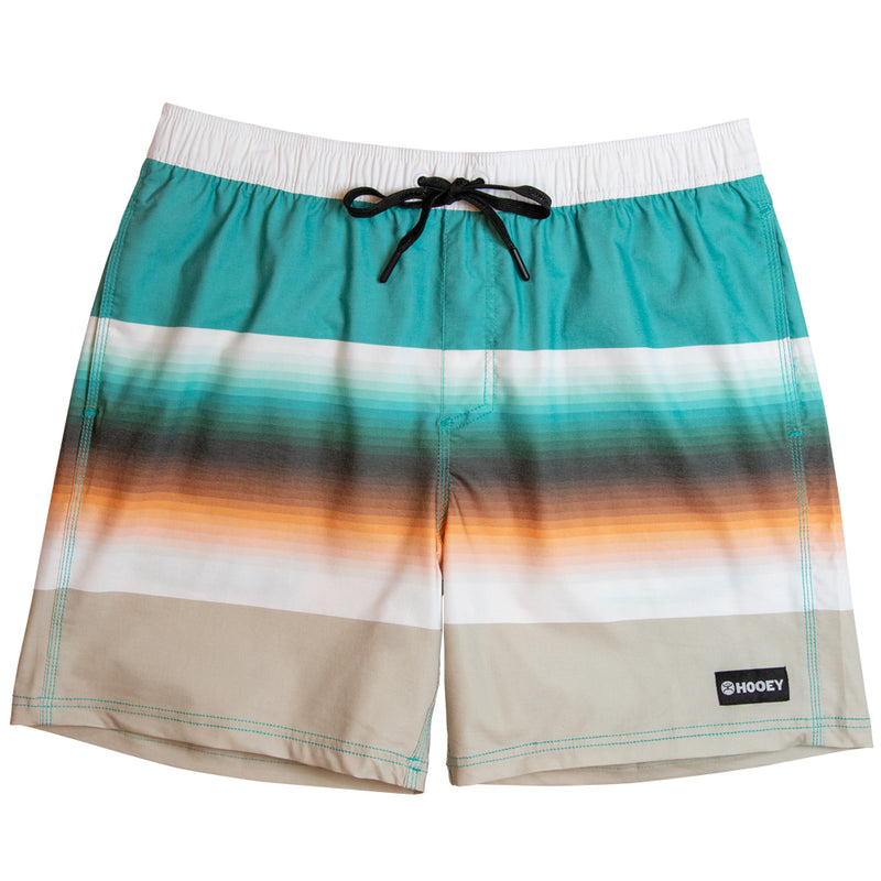 clue, grey, white, orange gradient board shorts