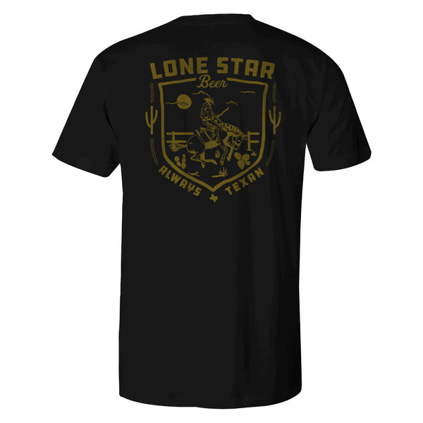 Lone Star black tee with mustard artwork