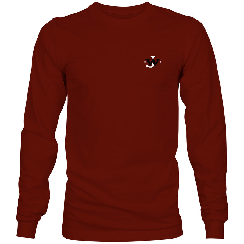 "John Wayne" Long Sleeve T-shirt Crimson