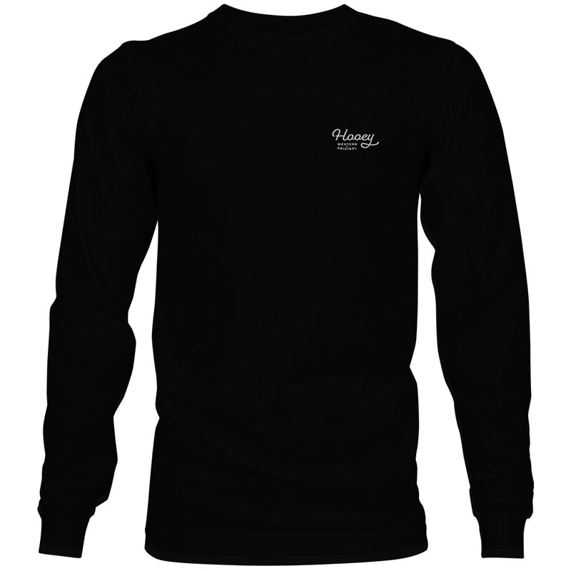 "Charbray" Long Sleeve T-shirt Black w/Tan & White Logo