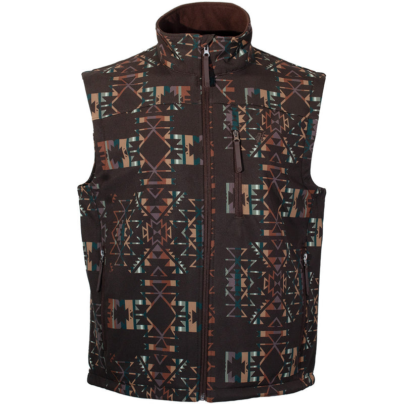 "Hooey Softshell Vest" Brown/Aztec