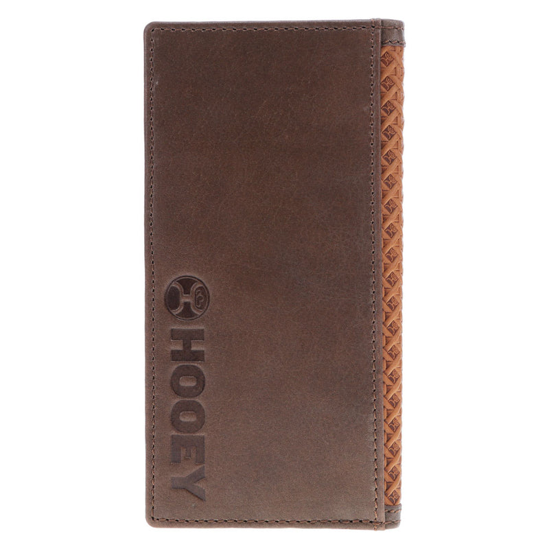 "Hands Up Basketweave" Tan  & Brown Rodeo Wallet