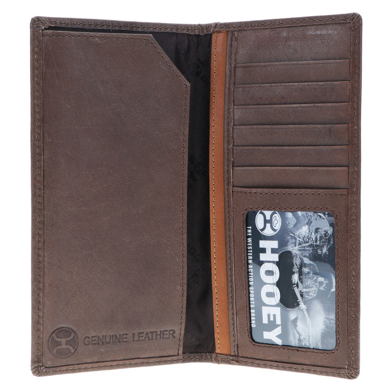 "Hands Up Basketweave" Tan  & Brown Rodeo Wallet