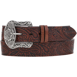 "Paisley" Original Hooey Ladies Belt Brown/Black