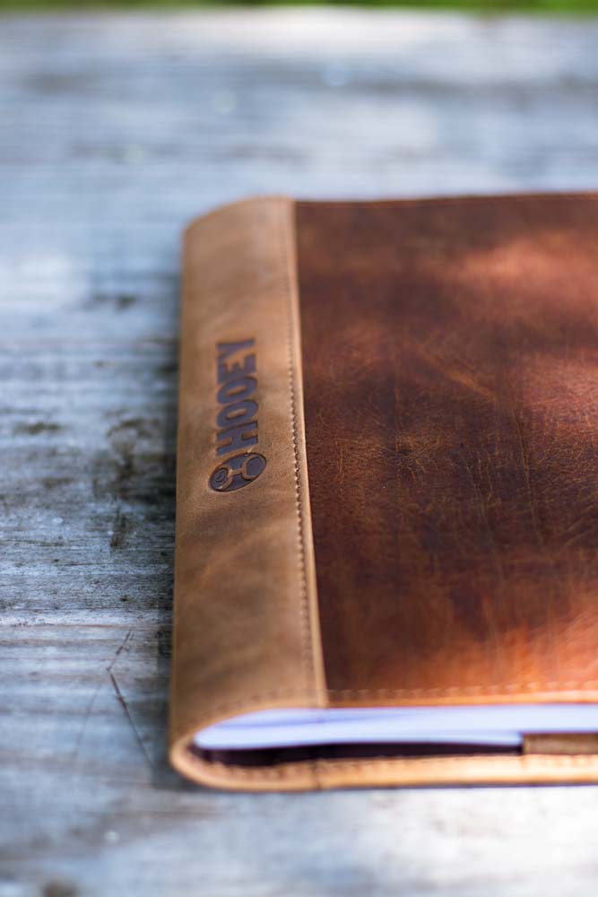 "Hooey Classic" Leather Notebook Cover Brown