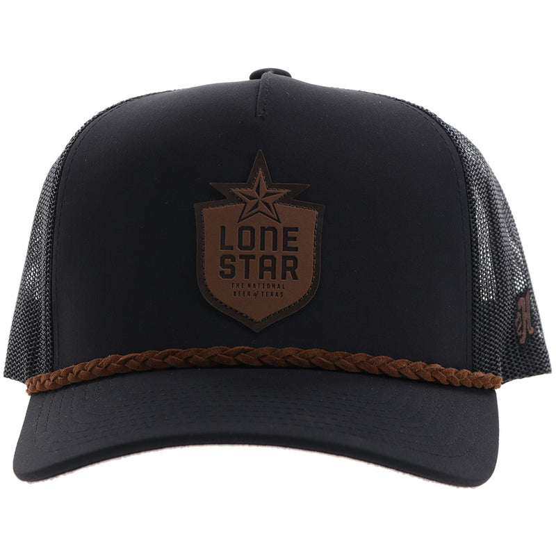 "Lone Star" Hat Black w/Leather Patch