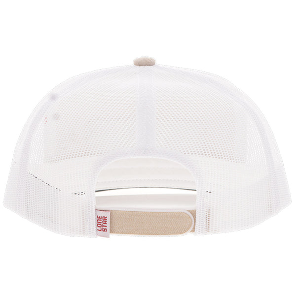 "Lone Star" Hat Tan/White w/Red/Gold/White Patch