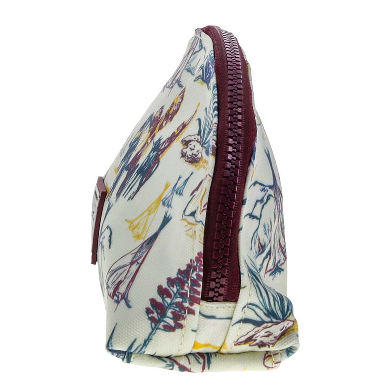 "Hooey Small Accessory Bag" Cream w/ Maroon Print