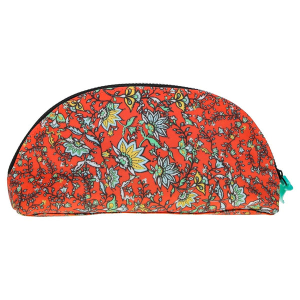 "Hooey Small Accessory Bag" Orange w/ Floral Print