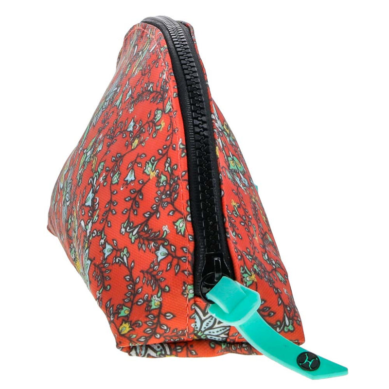 "Hooey Small Accessory Bag" Orange w/ Floral Print