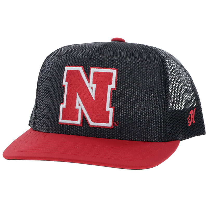 University Of Nebraska Hat Black/Red w/"N" Embroidery