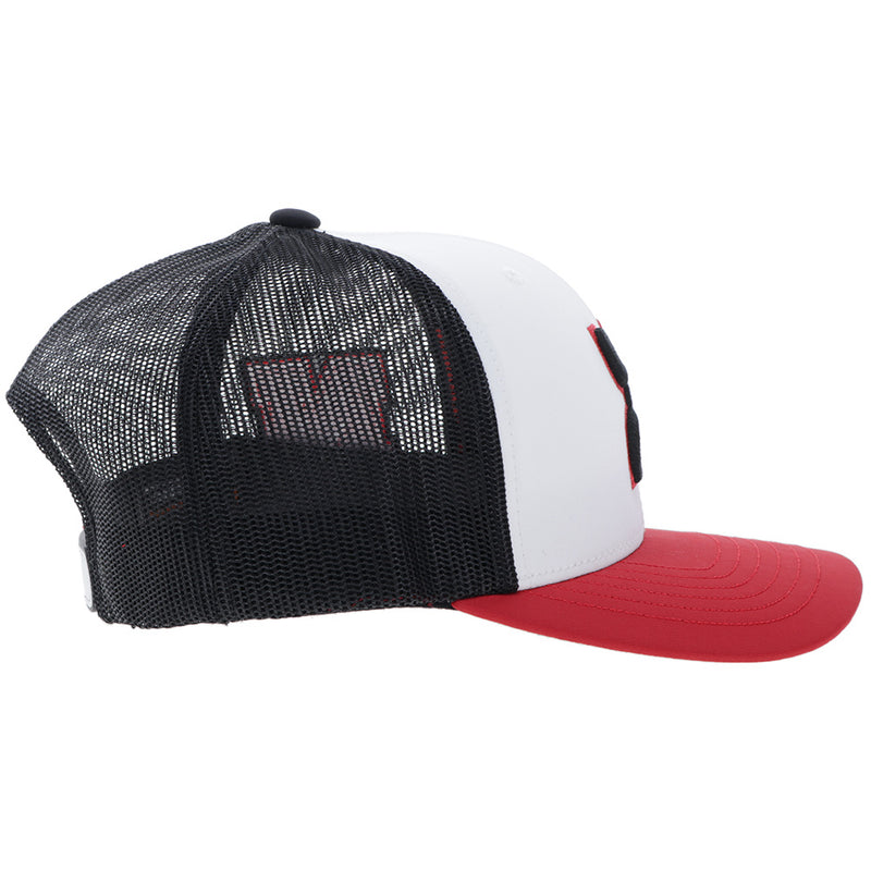 University Of Nebraska White/Black Hat w/Black & Red Hooey Logo