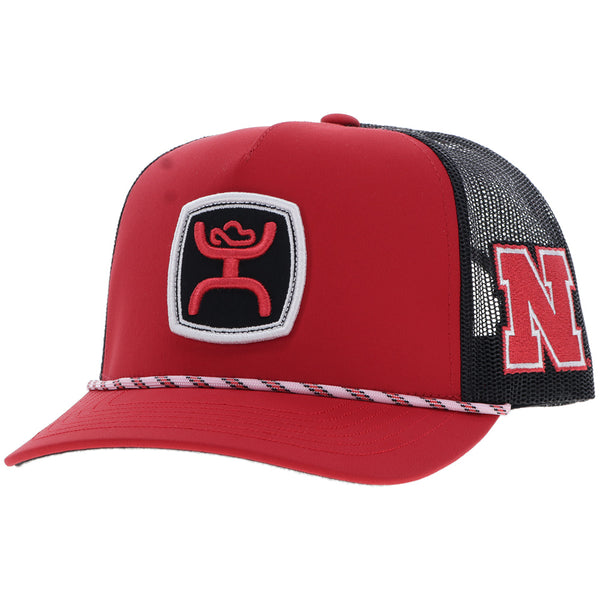 University Of Nebraska Hat Red/Black w/Hooey Patch