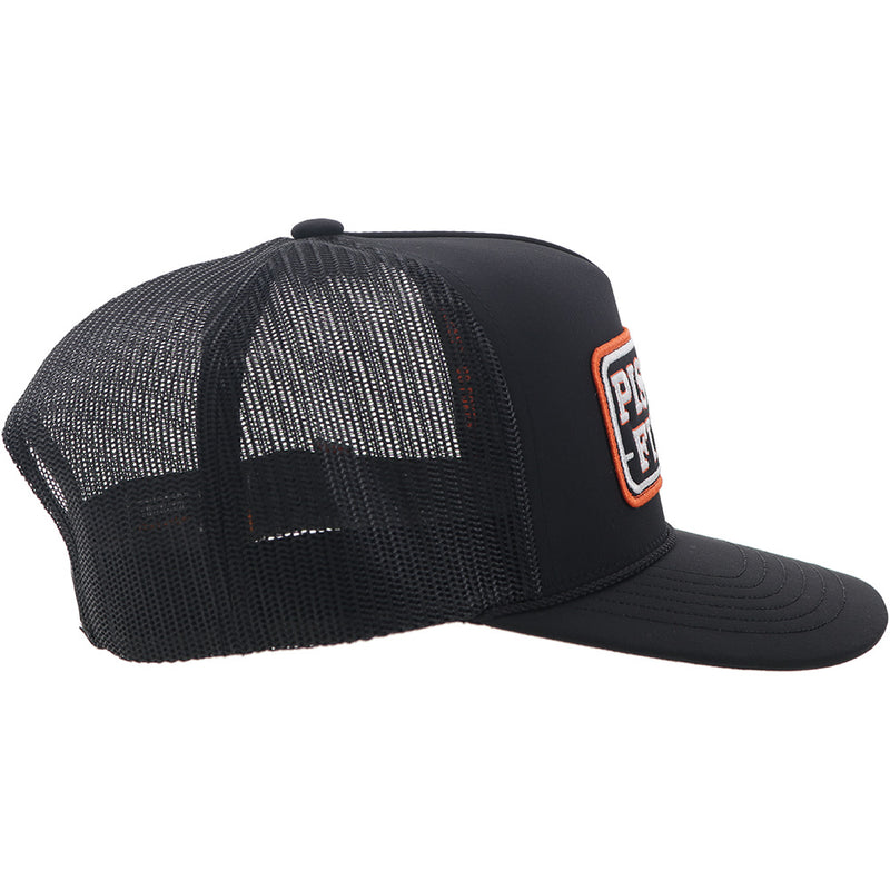 right side of solid black OSU x Hooey hat