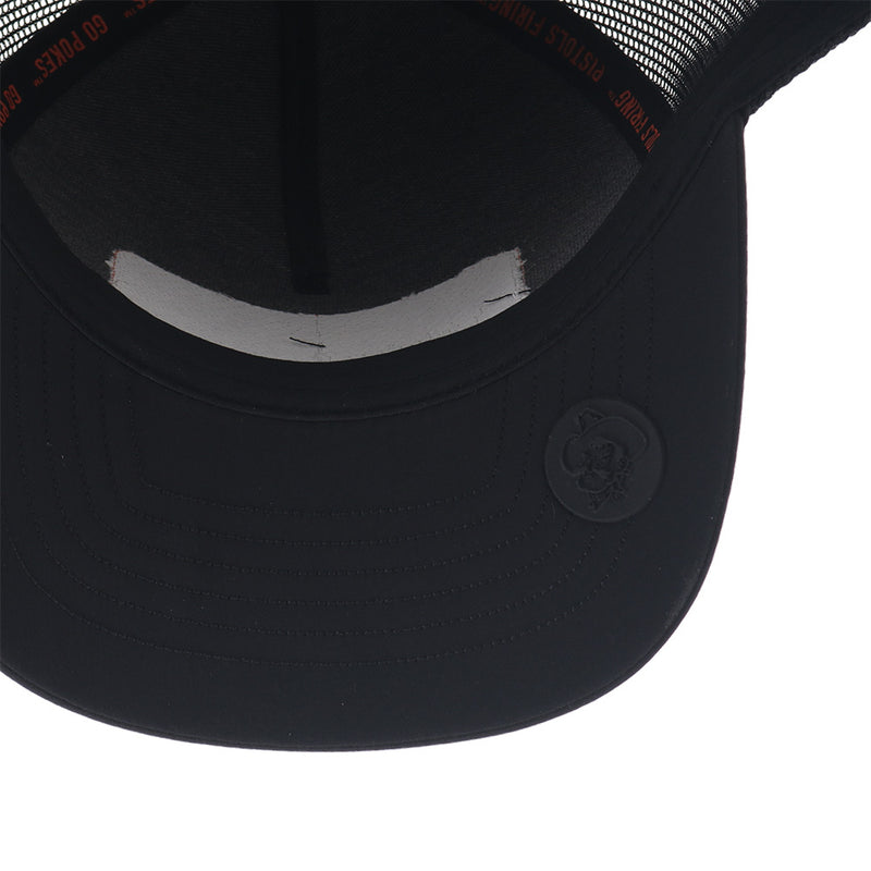 under side of OSU x Hooey black hat