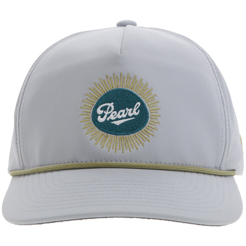 "Pearl" Hat Grey w/ Teal & Mustard Logo