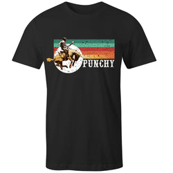 Punchy black tee with serape artwork