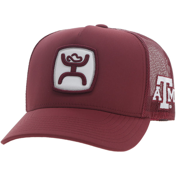 profile of maroon Hooey x Aggie hat