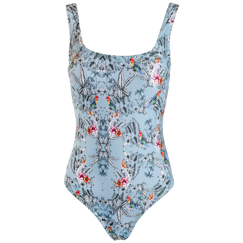 "The Ollie" One Piece Swimsuit Denim/Floral