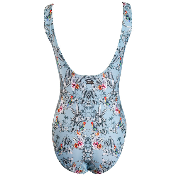 "The Ollie" One Piece Swimsuit Denim/Floral