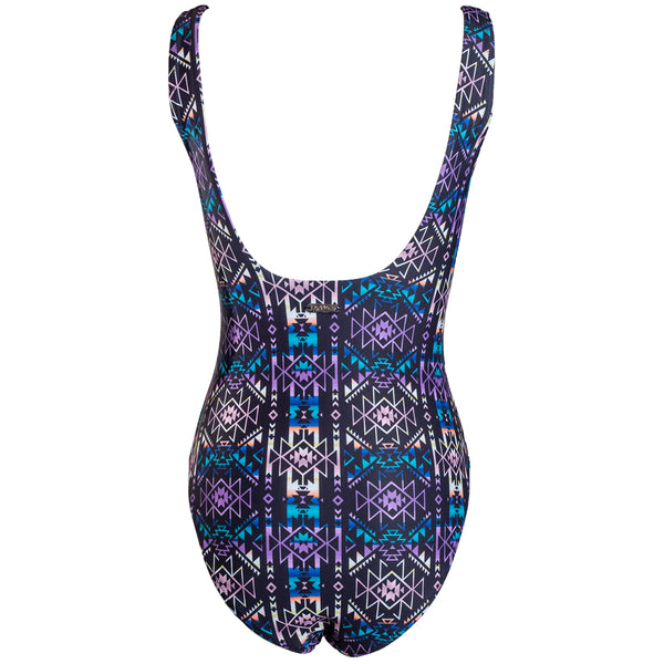 "The Ollie" One Piece Swimsuit Black/Aztec