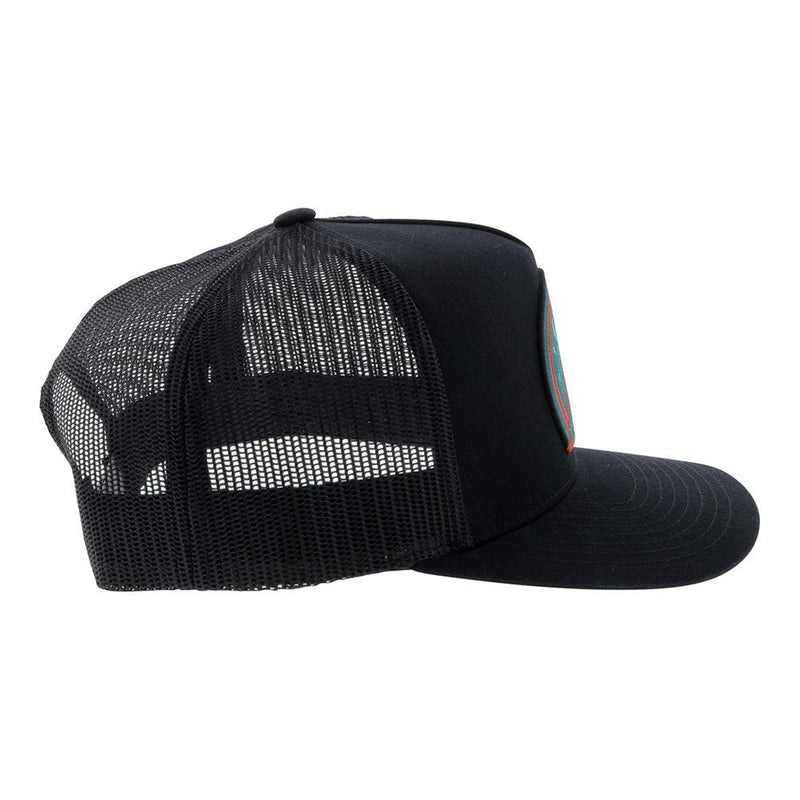 right side of the Hooey music hat in black