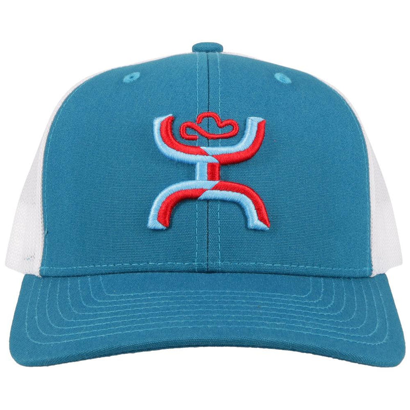 "Sterling" Turquoise/White Hat