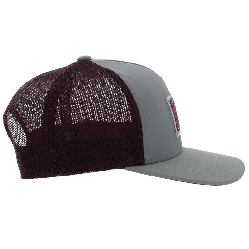 Youth Hat "Doc" Grey/Maroon Snapback