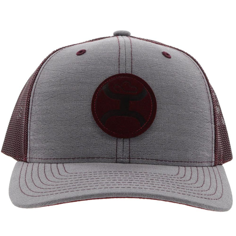 "Blush" Grey / Burgundy Hat