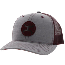 "Blush" Grey / Burgundy Hat