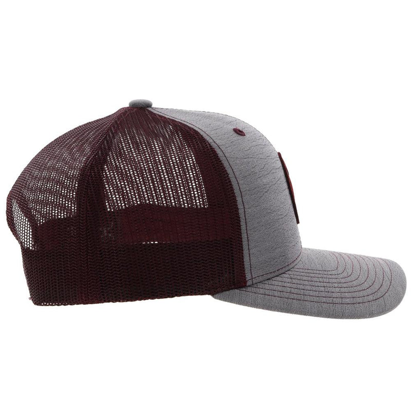 "Blush" Grey / Burgundy Hat