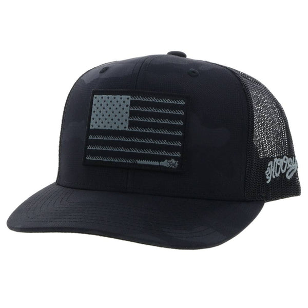 "Liberty Roper" Black Camo Hat