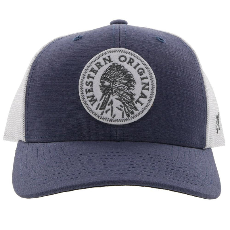 "Quanah" Hat, Navy /White Snapback