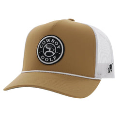 "Cowboy Golf" Tan/White Hat