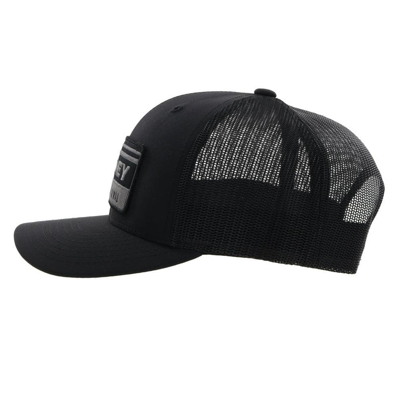 "Horizon" Black w/Black and Grey Patch Hat