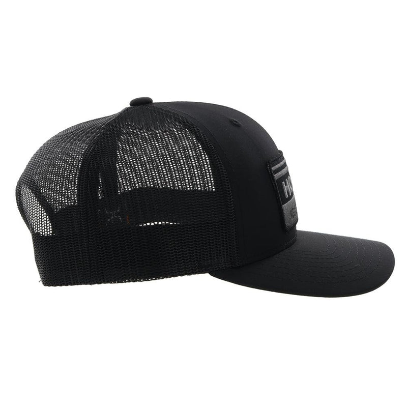 "Horizon" Black w/Black and Grey Patch Hat