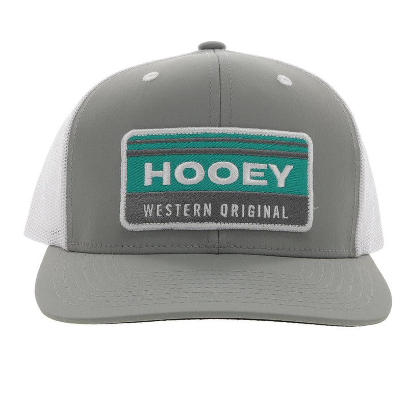 "Horizon" Youth Grey, White and Turquoise Hat