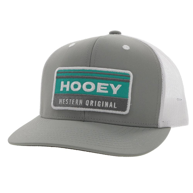 "Horizon" Youth Grey, White and Turquoise Hat