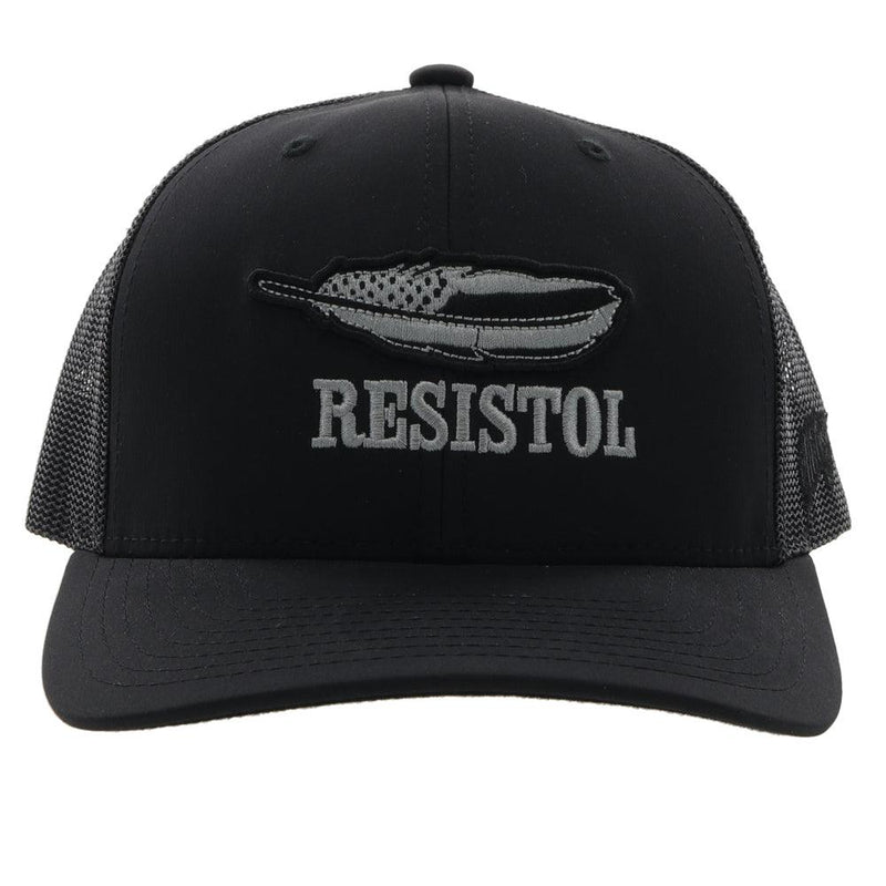 "Resistol" Hat, Black w/feather Logo