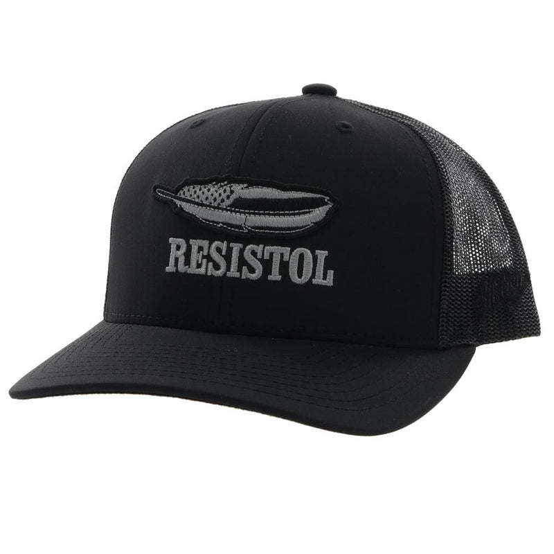 "Resistol" Hat, Black w/feather Logo